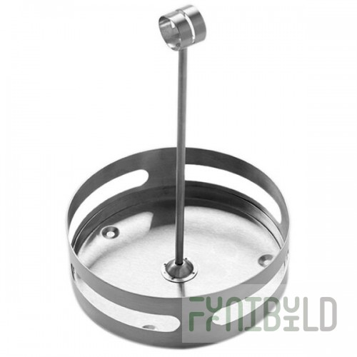 American Metalcraft SCH6 Stainless Steel Round Contemporary Condiment Caddy with Card Holder - 6 1/4