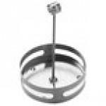 American Metalcraft SCH6 Stainless Steel Round Contemporary Condiment Caddy with Card Holder - 6 1/4