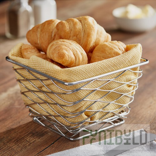 American Metalcraft BNRB46C Square Birdnest Chrome Basket / Riser - 6