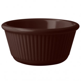GET RM-389-BR 3 oz. Brown Fluted Melamine Ramekin - 48/Case