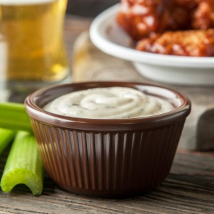 Carlisle 4 oz. Chocolate Fluted Melamine Ramekin - 48/Case