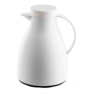 TableCraft 50 oz. White Plastic Coffee Carafe with Glass Liner 12664 - 6/Case