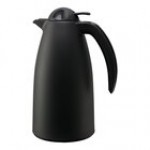Service Ideas Alpha Carafe 33.8 oz. White Plastic Insulated Coffee Carafe / Server with Push-Button Lid ALPH10WH