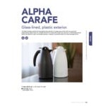 Service Ideas Alpha Carafe 33.8 oz. White Plastic Insulated Coffee Carafe / Server with Push-Button Lid ALPH10WH