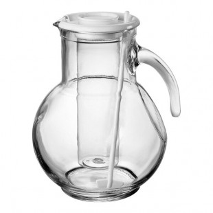 Bormioli Rocco Kufra from Steelite International 72 oz. Glass Pitcher with Ice Chamber and Stirrer - 6/Case Bormioli Rocco Kufra from Steelite International 72 oz. Glass Pitcher with Ice Chamber and Stirrer - 6/Case