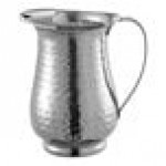 Acopa 64 oz. Hammered Stainless Steel Slender Bell Pitcher with Ice Guard Acopa 64 oz. Hammered Stainless Steel Slender Bell Pitcher with Ice Guard