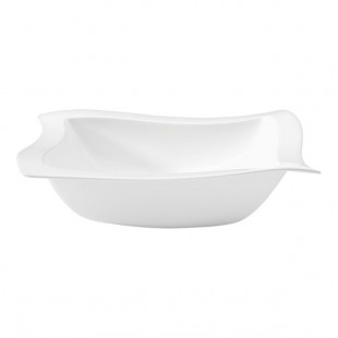 Villeroy & Boch 10-2525-3320 NewWave 123 oz. Square White Premium Porcelain Salad Bowl - 4/Case
