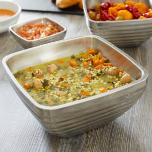 Vollrath 47635 Double Wall Square Beehive 5.2 Qt. Serving Bowl
