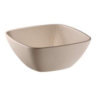 APS Nero 50.7 oz. Brown Square Melamine Serving Bowl - 6/Case APS Nero 50.7 oz. Brown Square Melamine Serving Bowl - 6/Case