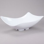 GET B-783-W San Michele 3 oz. White Slanted Melamine Bowl - 48/Case