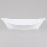 TableCraft MGMT2412 6.75 Qt. White Oblong Melamine Bowl - 24 1/2