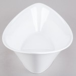 TableCraft MGMT2412 6.75 Qt. White Oblong Melamine Bowl - 24 1/2