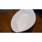 TableCraft MGMT2412 6.75 Qt. White Oblong Melamine Bowl - 24 1/2