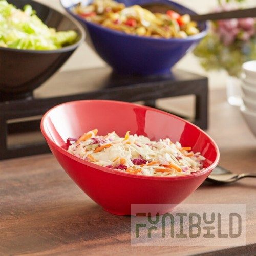 Acopa 20 oz. Red Slanted Melamine Bowl