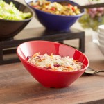 Acopa 20 oz. Red Slanted Melamine Bowl Acopa 20 oz. Red Slanted Melamine Bowl
