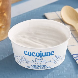 Cocojune Dairy-Free Unsweetened Pure Coconut Yogurt Alternative 4 oz. - 12/Case