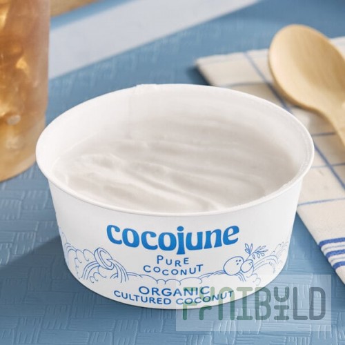 Cocojune Dairy-Free Unsweetened Pure Coconut Yogurt Alternative 4 oz. - 12/Case