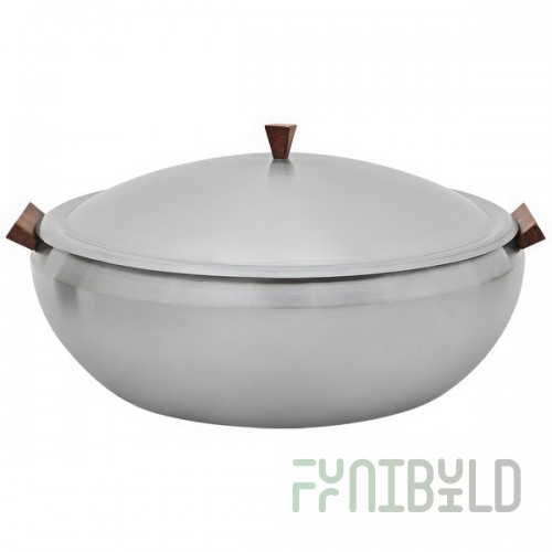 Spring USA Wynwood by Skyra 9 Qt. Stainless Steel Induction Serving Dish with Faux Wood Accents SK-14503180