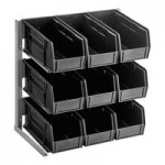 Carlisle 381101LG 3.5 Qt. Black Condiment Bin for Carlisle 381206LG and 381109LG 3-Tier Racks - 11