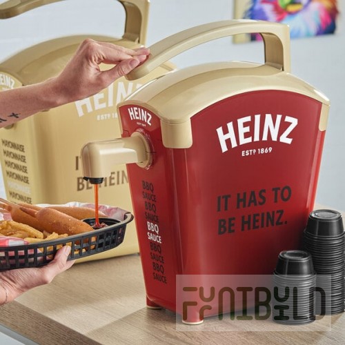 Heinz Keystone 1.5 Gallon Brown Plastic Countertop Barbeque Pump Dispenser