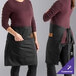 Mercer Culinary M61129BK Genesis® Black Poly-Cotton Short Bistro Apron - 19 Mercer Culinary M61129BK Genesis® Black Poly-Cotton Short Bistro Apron - 19
