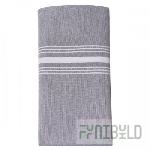Snap Drape 54251822NH014 Black Chambray Striped Cloth Napkins, 18