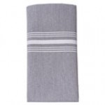 Snap Drape 54251822NH014 Black Chambray Striped Cloth Napkins, 18