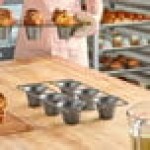 Baker's Lane 6 oz. Non-Stick Carbon Steel Popover Pan - 6 Cup Capacity, 16 Baker's Lane 6 oz. Non-Stick Carbon Steel Popover Pan - 6 Cup Capacity, 16