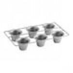 Baker's Lane 6 oz. Non-Stick Carbon Steel Popover Pan - 6 Cup Capacity, 16 Baker's Lane 6 oz. Non-Stick Carbon Steel Popover Pan - 6 Cup Capacity, 16