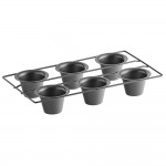 Baker's Lane 6 oz. Non-Stick Carbon Steel Popover Pan - 6 Cup Capacity, 16 Baker's Lane 6 oz. Non-Stick Carbon Steel Popover Pan - 6 Cup Capacity, 16