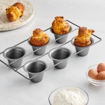 Baker's Lane 6 oz. Non-Stick Carbon Steel Popover Pan - 6 Cup Capacity, 16 Baker's Lane 6 oz. Non-Stick Carbon Steel Popover Pan - 6 Cup Capacity, 16