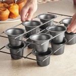 Baker's Lane 6 oz. Non-Stick Carbon Steel Popover Pan - 6 Cup Capacity, 16 Baker's Lane 6 oz. Non-Stick Carbon Steel Popover Pan - 6 Cup Capacity, 16