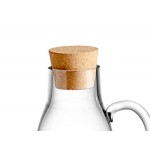 Acopa 4 Gallon Growler Glass Beverage Dispenser with Cork Lid and Wood Base