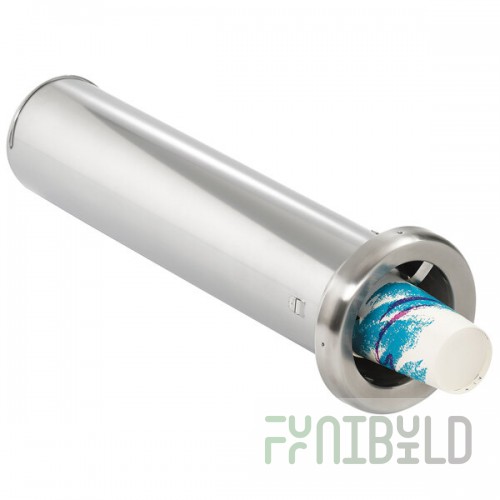 Vollrath CADJ-1 Stainless Steel In-Counter 4 - 12 oz. Cup Dispenser