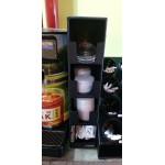 San Jamar L2203 Black 3-Compartment Vertical Countertop Lid Organizer with Straw Bin San Jamar L2203 Black 3-Compartment Vertical Countertop Lid Organizer with Straw Bin
