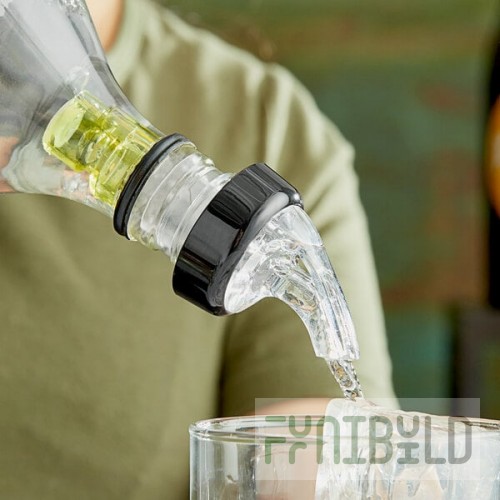 Choice 1.5 oz. 3-Ball Measured Liquor Pourer with Collar - 12/Pack