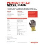 Honeywell Perfect Fit 3.0 NPF22-0118N-9 Gray 18 Gauge A2/B Cut-Resistant Glove - Size 9 (Large) - Pair - 10/Case