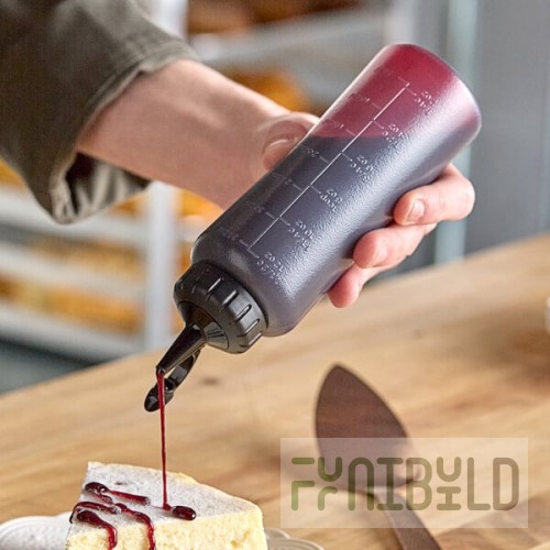 OXO 11219300 Good Grips 12 oz. Clear Standard Chef's Squeeze Bottle with Black Cap