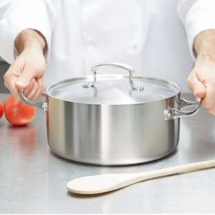 Vollrath 49411 Miramar® Display Cookware 5 Qt. Casserole Pan with Low Dome Cover Vollrath 49411 Miramar® Display Cookware 5 Qt. Casserole Pan with Low Dome Cover