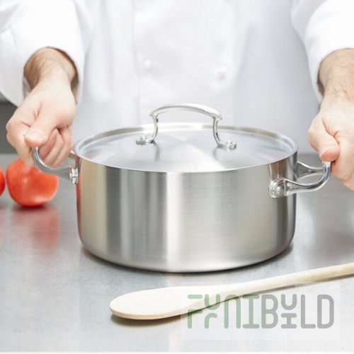 Vollrath 49411 Miramar® Display Cookware 5 Qt. Casserole Pan with Low Dome Cover