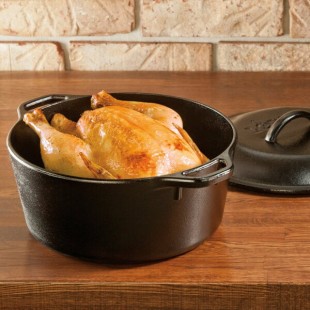 Lodge L8DOL3 5 Qt. Pre-Seasoned Cast Iron Dutch Oven Lodge L8DOL3 5 Qt. Pre-Seasoned Cast Iron Dutch Oven