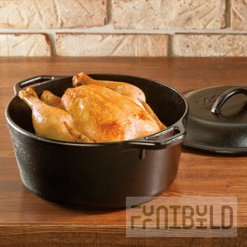 Lodge L8DOL3 5 Qt. Pre-Seasoned Cast Iron Dutch Oven