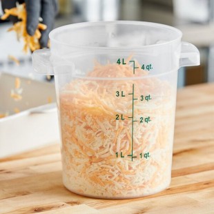Carlisle 4 Qt. Translucent Round Polypropylene Food Storage Container