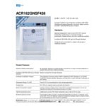 Summit Appliance ACR162GNSF456 EQTemp ACR Series 1.58 Cu. Ft. White / Blue Compact Glass Door Reach-In Medical Refrigerator with Temperature-Monitored Vaccine Storage - 115V