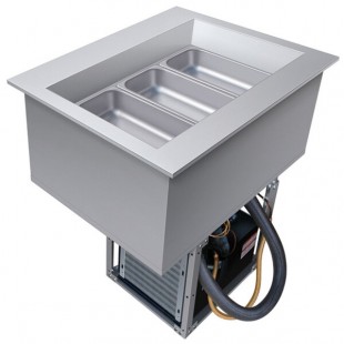 Hatco CWBP-1 One Pan Slanted Drop-In Refrigerated Cold Food Well with Drain - 120V Hatco CWBP-1 One Pan Slanted Drop-In Refrigerated Cold Food Well with Drain - 120V