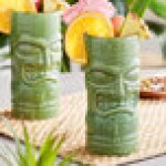 Libbey 20 oz. Green Tiki Tumbler - 12/Case Libbey 20 oz. Green Tiki Tumbler - 12/Case