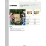 CaterGator CG45SPBW Beige 45 Qt. Mobile Rotomolded Outdoor Cooler / Ice Chest