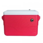 Micro Matic CB281R Red 1 Faucet 28 Qt. Insulated Jockey Box with 50 ft. Coil