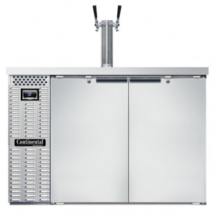 Continental Refrigerator KC50-N-SS Double Tap Kegerator Beer Dispenser - Stainless Steel, (2) 1/2 Keg Capacity Continental Refrigerator KC50-N-SS Double Tap Kegerator Beer Dispenser - Stainless Steel, (2) 1/2 Keg Capacity