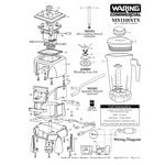 Waring MX1100XTX Xtreme 3 1/2 hp Commercial Blender with Electronic Keypad and 64 oz. Copolyester Container - 120V Waring MX1100XTX Xtreme 3 1/2 hp Commercial Blender with Electronic Keypad and 64 oz. Copolyester Container - 120V